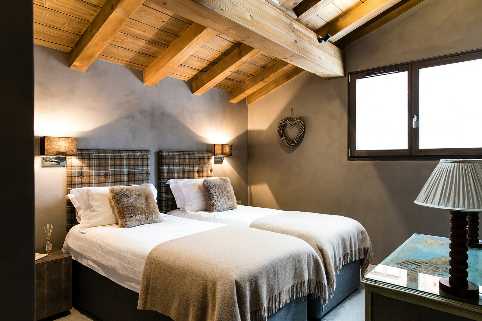 Bedroom 2, flexible double or twin room with ensuite shower room with WC